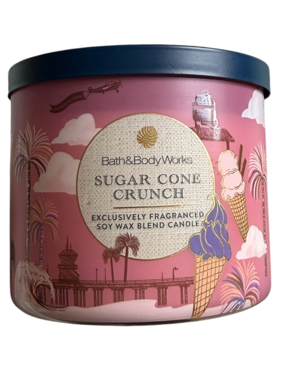 Bath & Body Works Sugar Cone Crunch Three Wick Candle